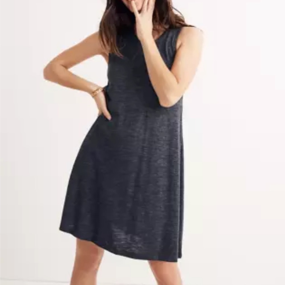 Madewell high point black tank dress medium - Picture 9 of 9